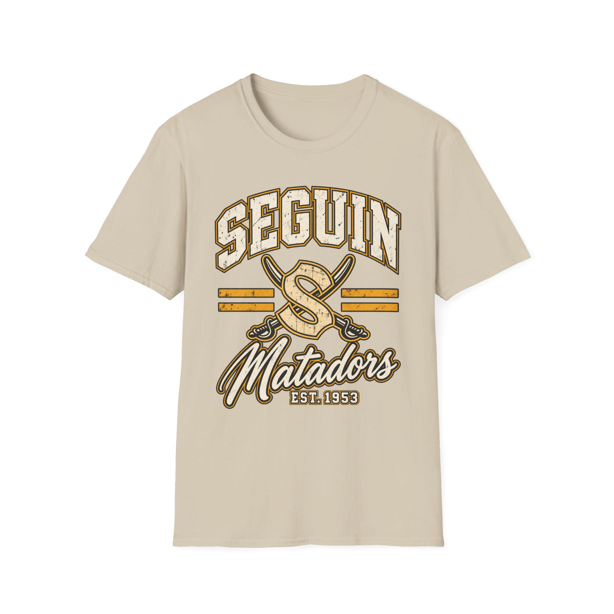 Seguin Matadors Vintage T-Shirt — School Spirit Baseball Design
