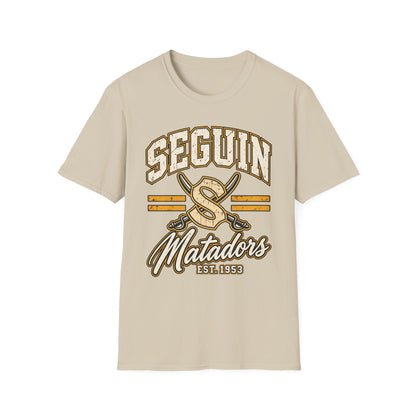 Seguin Matadors Vintage T-Shirt — School Spirit Baseball Design