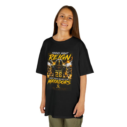 Kids T-Shirt — 'Friday Night Reign' Matadors Football Tee (Number 26)
