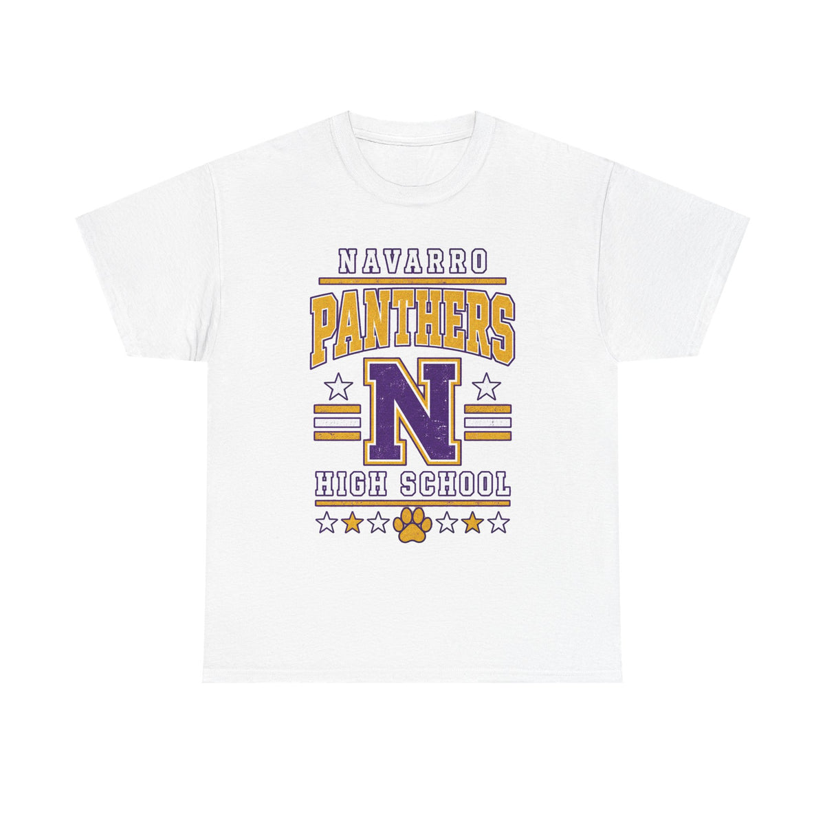 Navarro Panthers High School Tee — Retro Letterman N Design