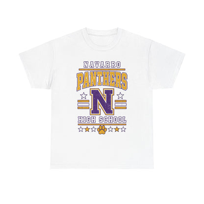 Navarro Panthers High School Tee — Retro Letterman N Design