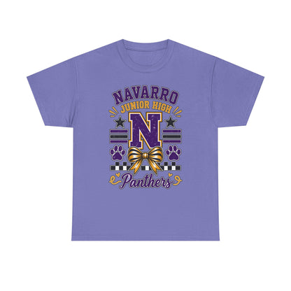 Navarro Junior High Panthers T-Shirt – School Spirit Tee with Purple & Gold Mascot Design