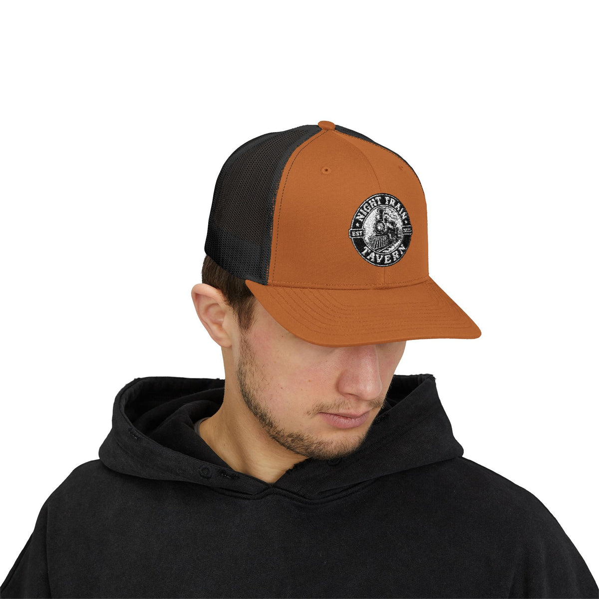 Night Train Tavern Trucker Cap-Embroidery