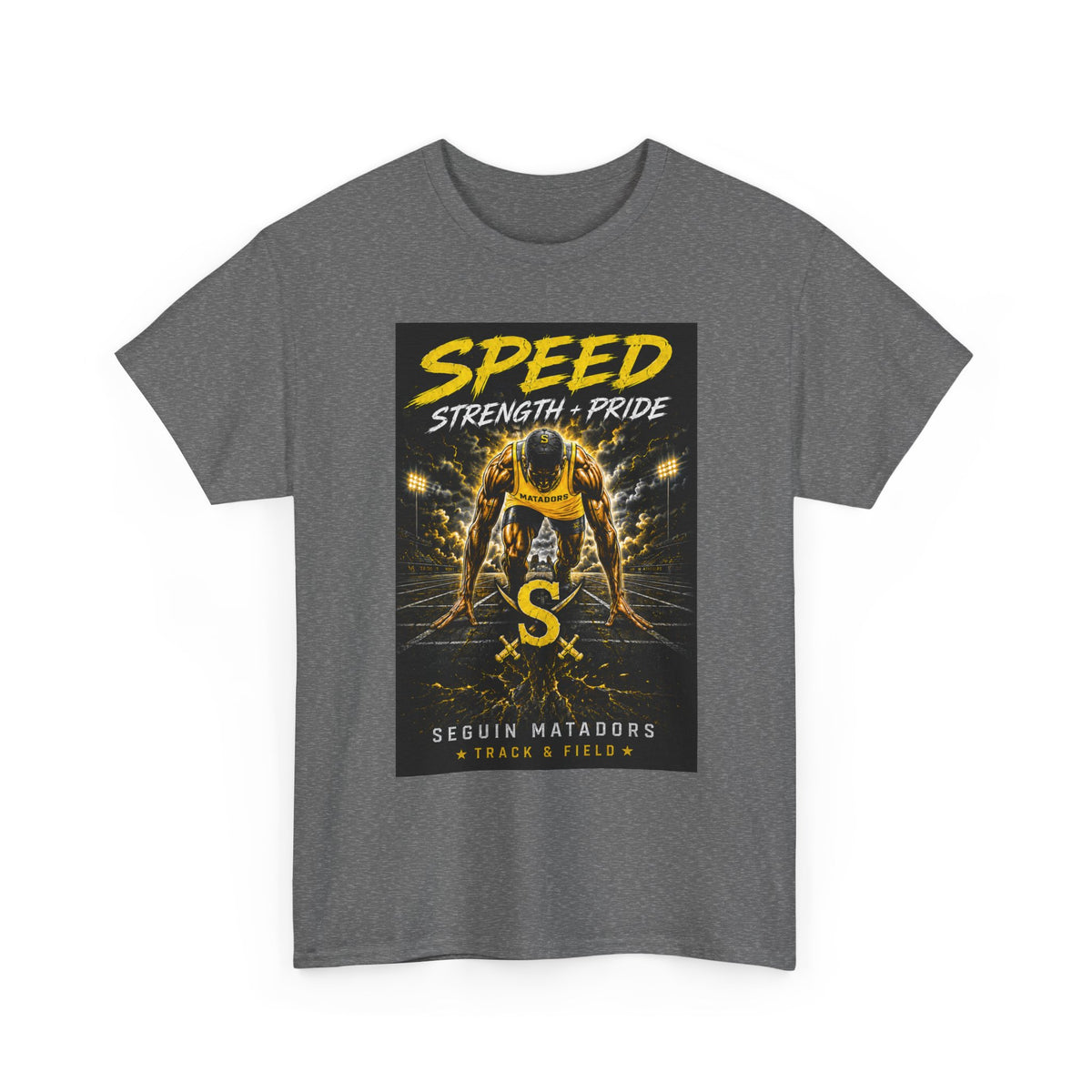 Speed Strength Pride Tee — Seguin Matadors Football Graphic T-Shirt