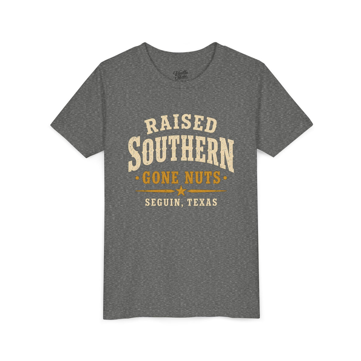 Youth Tee — "Raised Southern, Lone Star" Seguin, Texas Kids Shirt