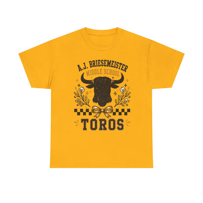 Toros Middle School Tee — A.J. Briesemeister School Spirit T-Shirt
