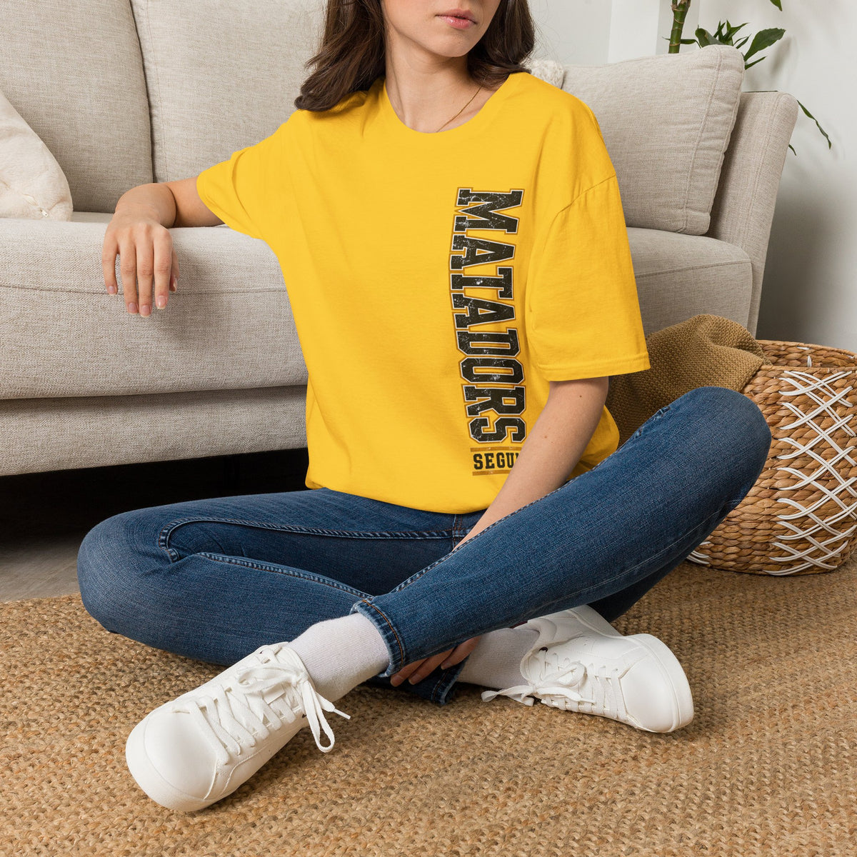 Matadors Vertical Graphic T-Shirt — Vintage Collegiate Sports Tee
