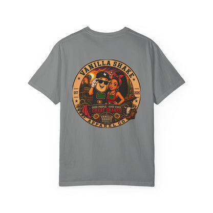 Mr. & Mrs. Shake Logo Unisex Garment-Dyed T-shirt