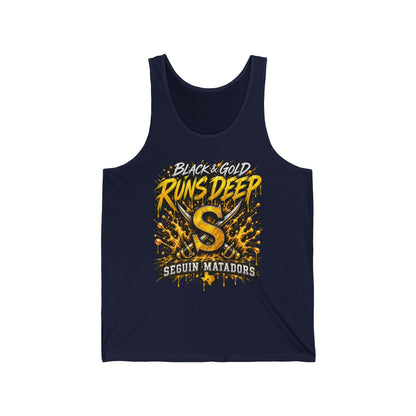 Seguin Matadors "Black & Gold Runs Deep" Tank Top