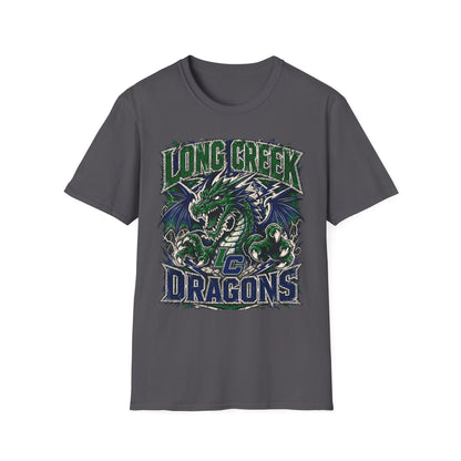 Long Creek Dragons T-Shirt — Vintage Green Dragon School Spirit Tee