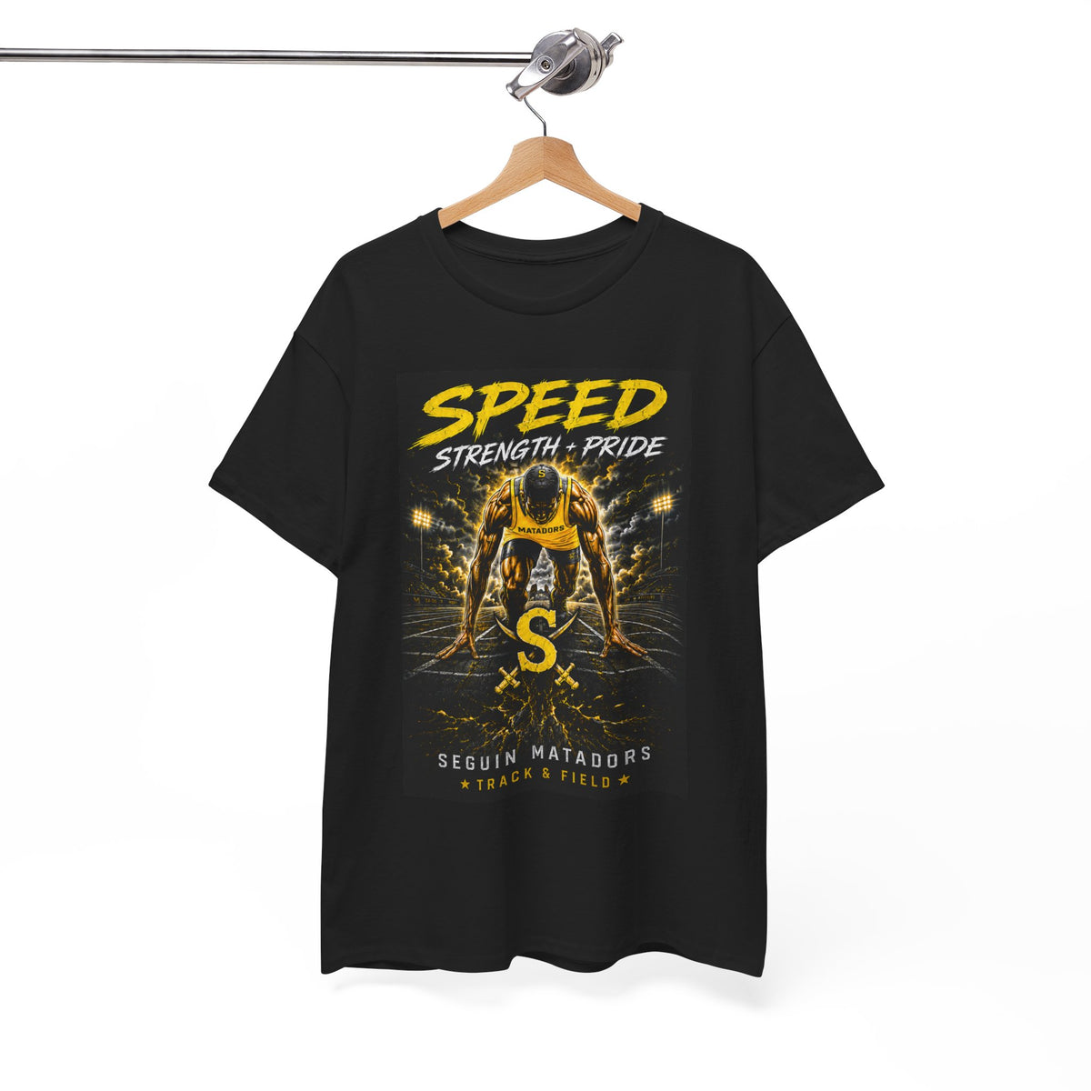 Speed Strength Pride Tee — Seguin Matadors Football Graphic T-Shirt