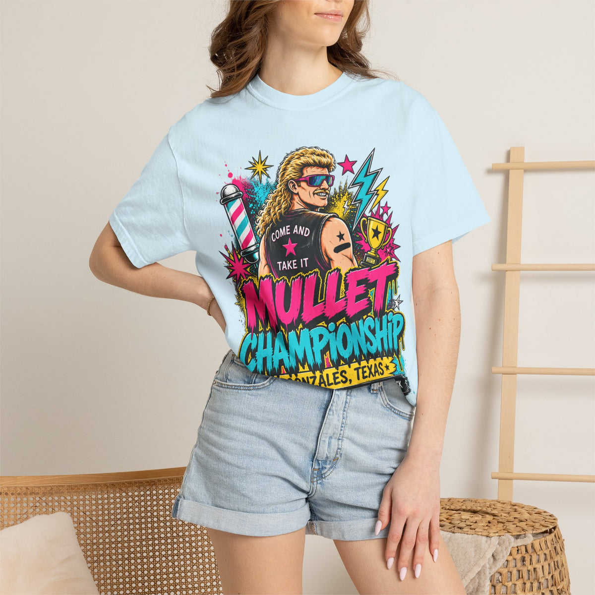 Mullet Championship T-Shirt — "Business in the Front, Party in the Back" Retro Graphic Tee