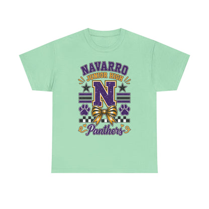 Navarro Junior High Panthers T-Shirt – School Spirit Tee with Purple & Gold Mascot Design