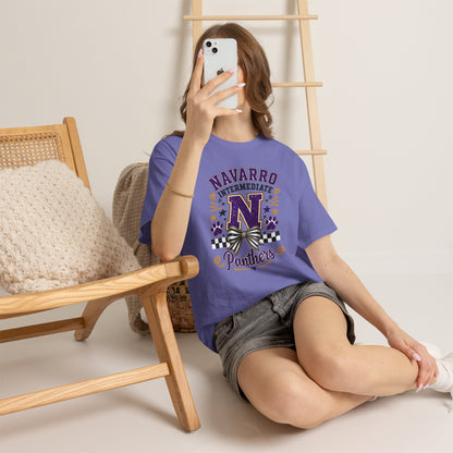 Navarro Intermediate Panthers T-Shirt — School Spirit Tee with 'N' Logo & Paw Prints