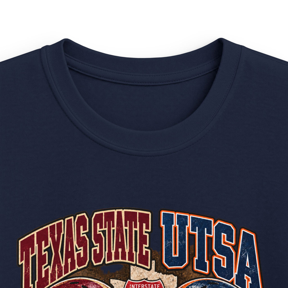 Kids Football Tee – I-35 Showdown Texas State vs UTSA Youth Game Shirt