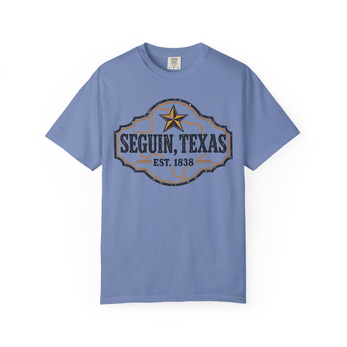 Seguin, Texas Vintage Badge T-Shirt — Est. 1838 Cotton Tee