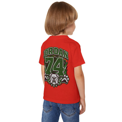 Bulldog Country Toddler T-Shirt — Marion Bulldogs Personalized Number (e.g., Jordan 74)