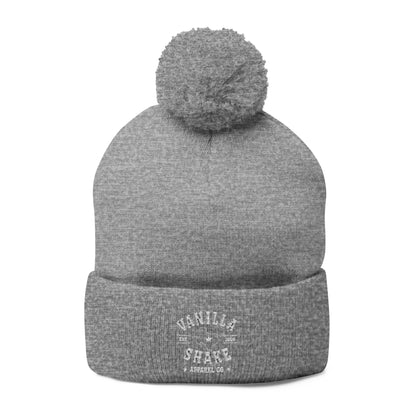 Pom-Pom Knit Cap (Embroidery)