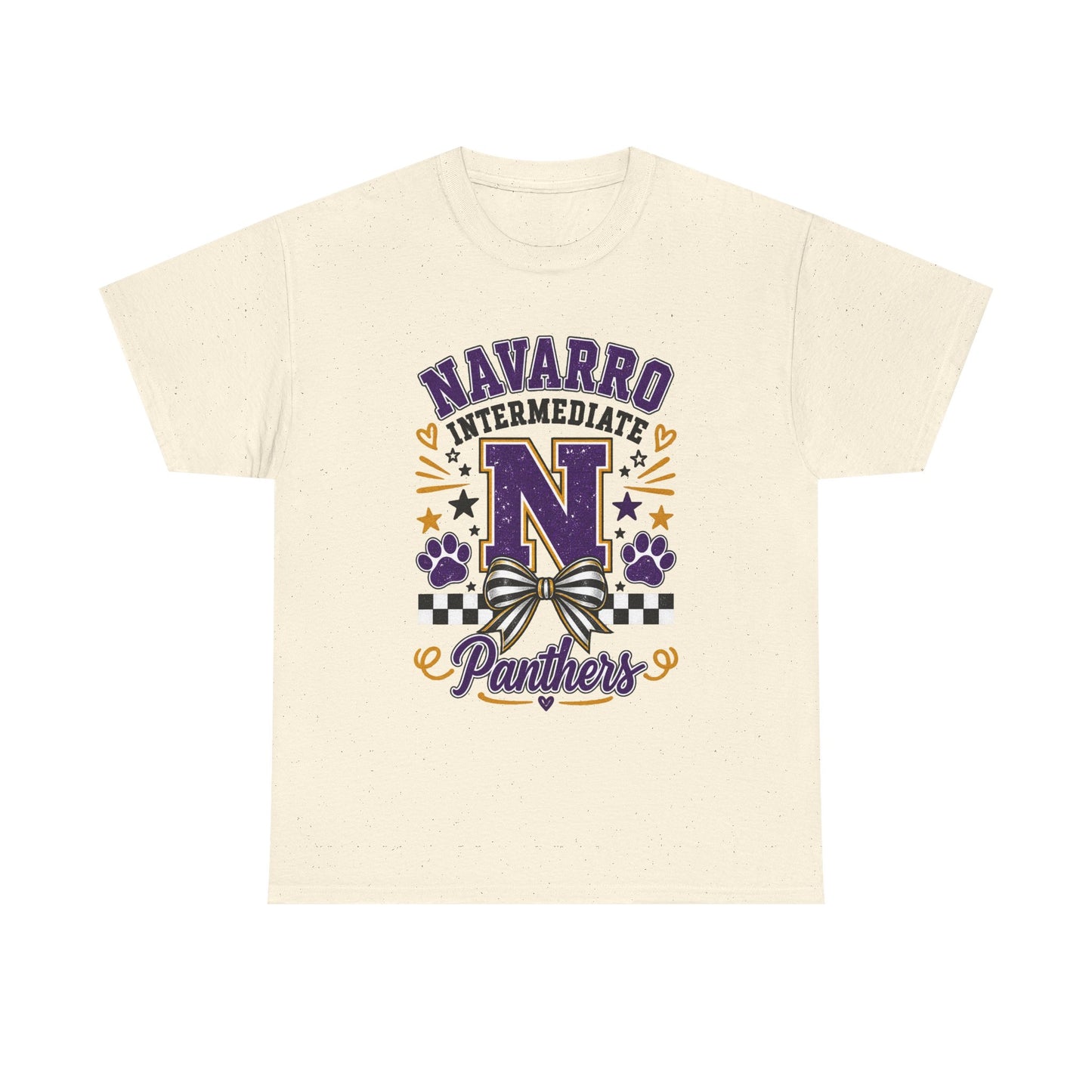 Navarro Intermediate Panthers T-Shirt — School Spirit Tee with 'N' Logo & Paw Prints