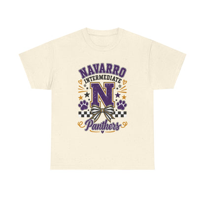 Navarro Intermediate Panthers T-Shirt — School Spirit Tee with 'N' Logo & Paw Prints