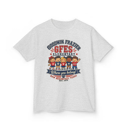 Kids T‑Shirt — "Goodwin Frazier G FES Elementary: Where You Belong" School Pride Tee