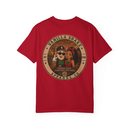 Mr. & Mrs. Shake Logo 2 - Unisex Garment-Dyed T-shirt