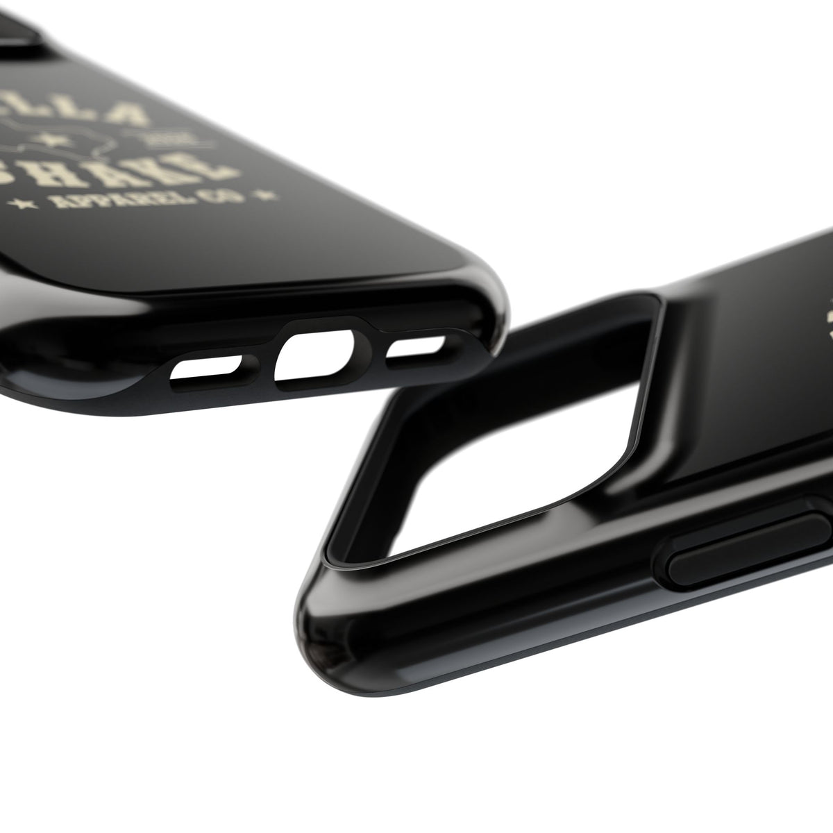 Black w/Ivory Logo lmpact-Resistant Phone Cases