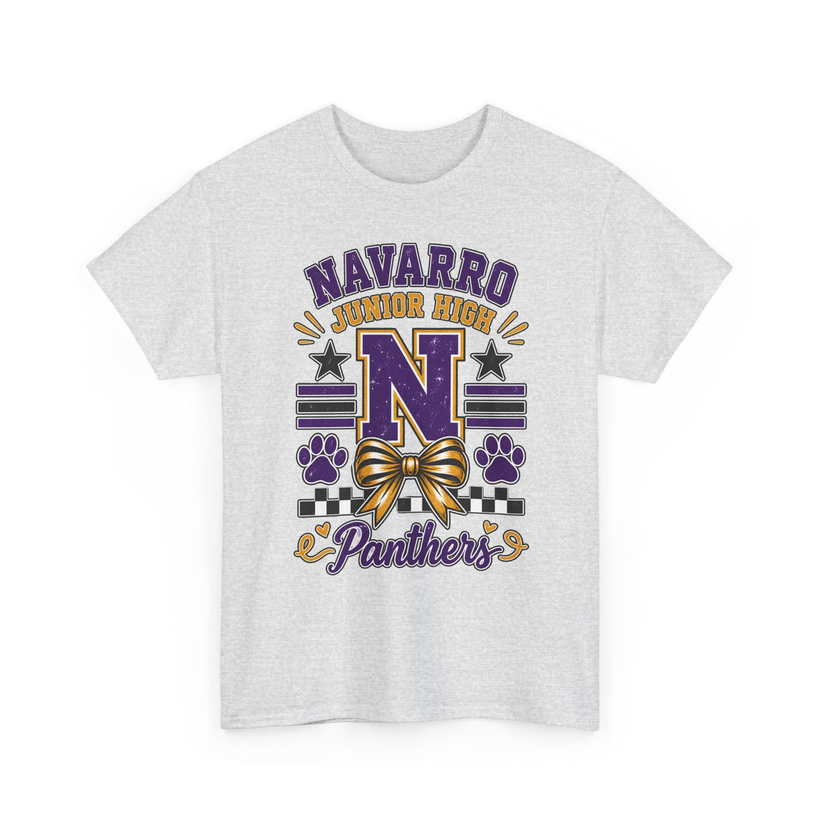 Navarro Junior High Panthers T-Shirt – School Spirit Tee with Purple & Gold Mascot Design