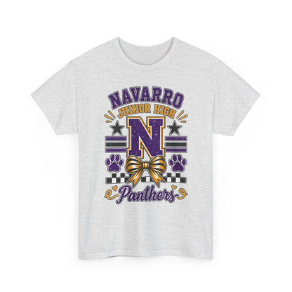 Navarro Junior High Panthers T-Shirt – School Spirit Tee with Purple & Gold Mascot Design