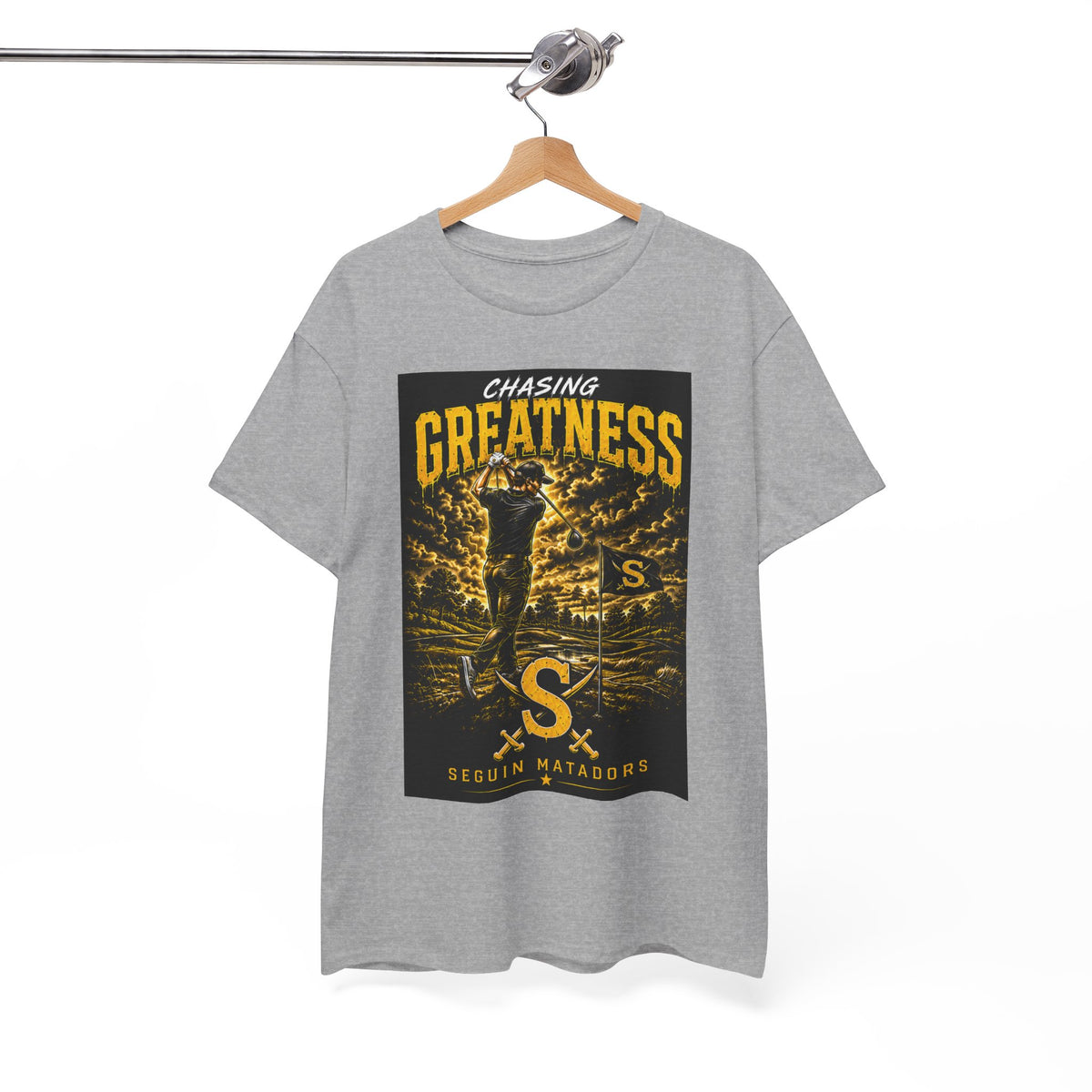 Chasing Greatness Tee — Seguin Matadors Baseball Graphic Shirt