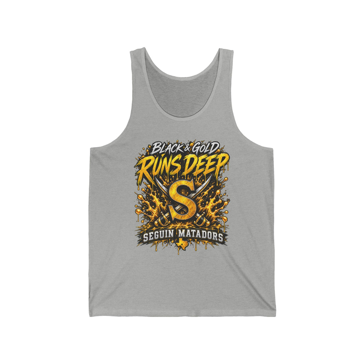 Seguin Matadors "Black & Gold Runs Deep" Tank Top