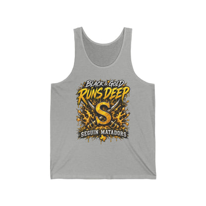 Seguin Matadors "Black & Gold Runs Deep" Tank Top