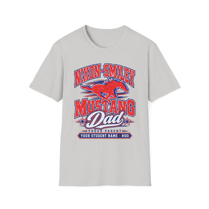 Mustang Dad T‑Shirt — Nixon‑Smiley High School Spirit Tee
