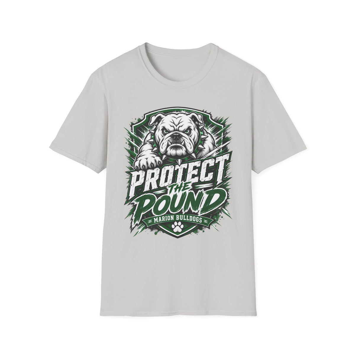 Protect the Pound Bulldog T-Shirt — Fierce Mascot Tee for Fans & Players
