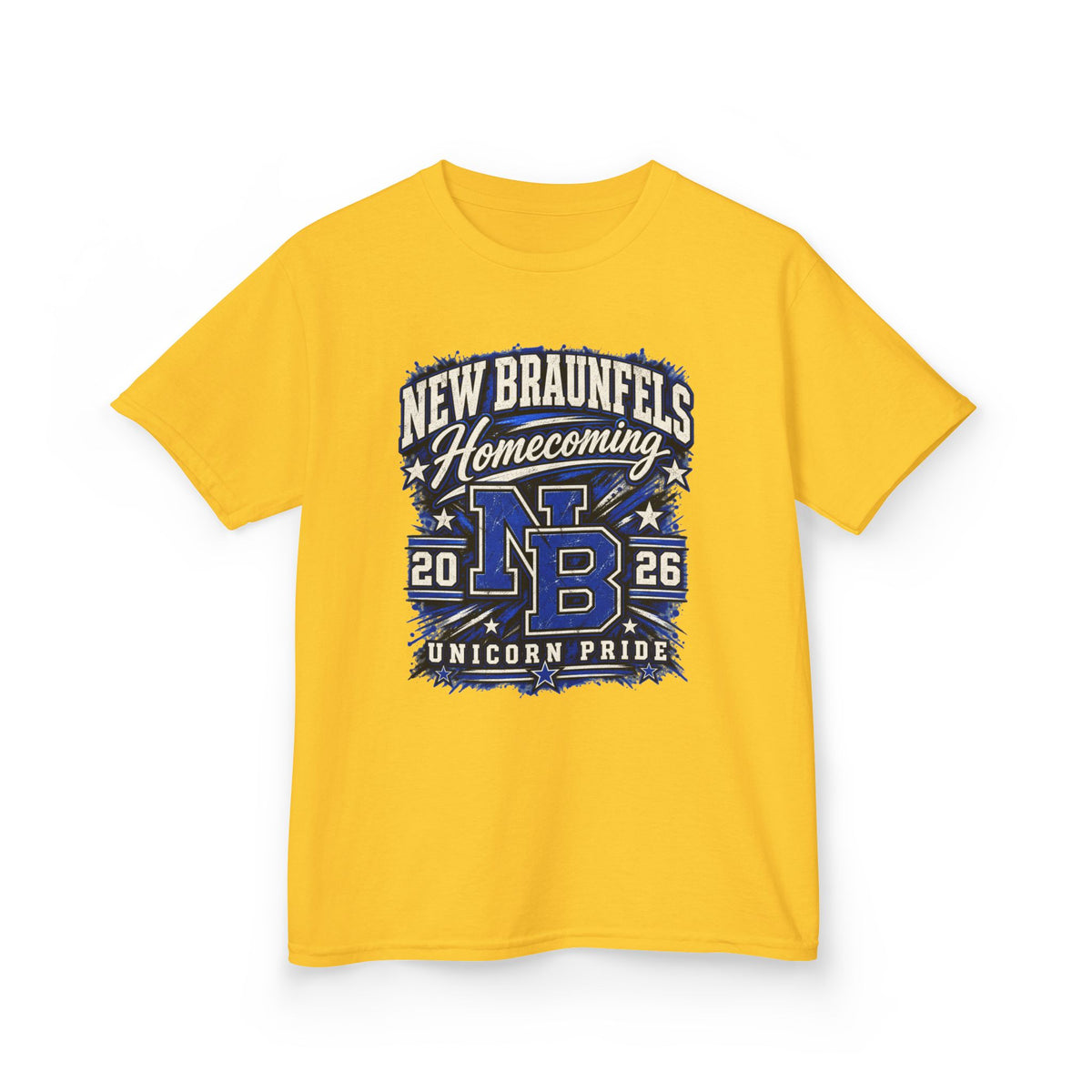 New Braunfels Homecoming 2026 Kids T‑Shirt — NB Unicorn Pride School Spirit Tee