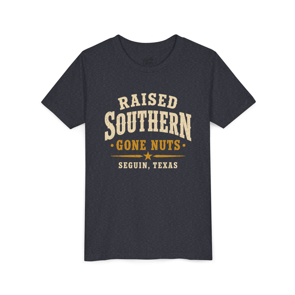 Youth Tee — "Raised Southern, Lone Star" Seguin, Texas Kids Shirt