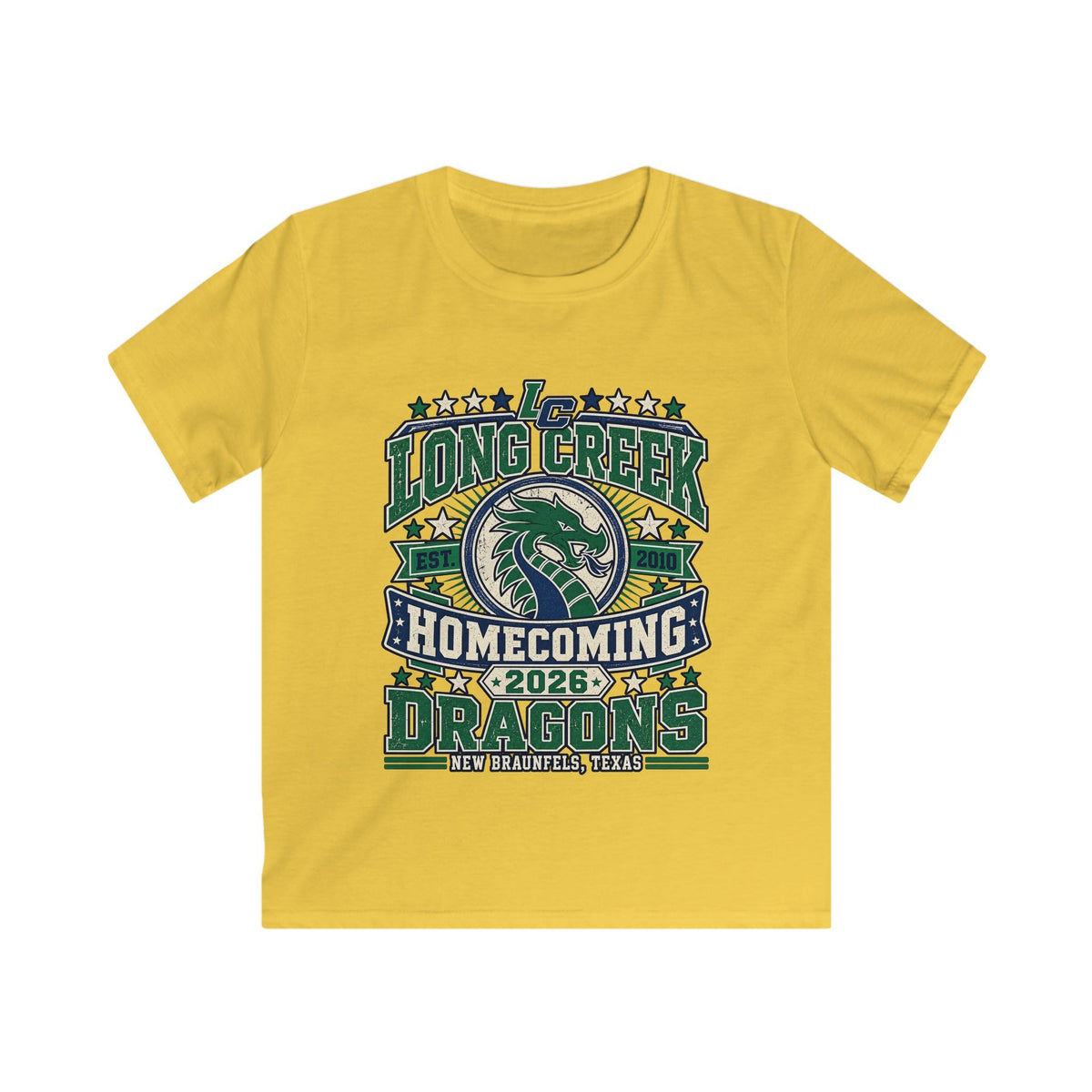 Homecoming Dragons Kids Tee — Long Creek 2026 School Spirit Shirt