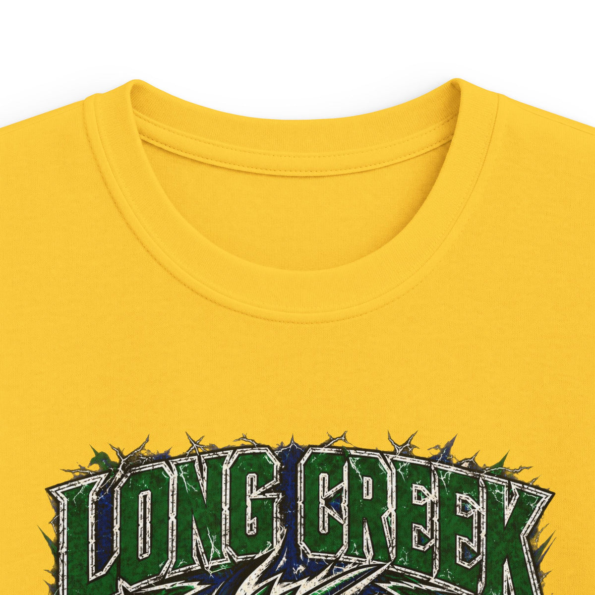 Long Creek Dragons Kids Tee — Green Fierce Dragon School Spirit Shirt