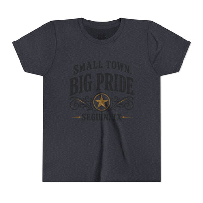 Youth Tee — "Small Town. Big Pride. Seguin, TX" Vintage Star