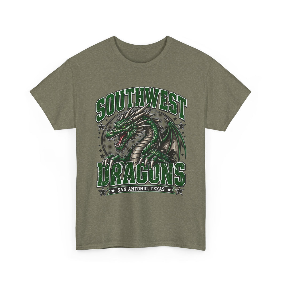 Southwest Dragons T-Shirt — San Antonio Texas Green Dragon Graphic Tee