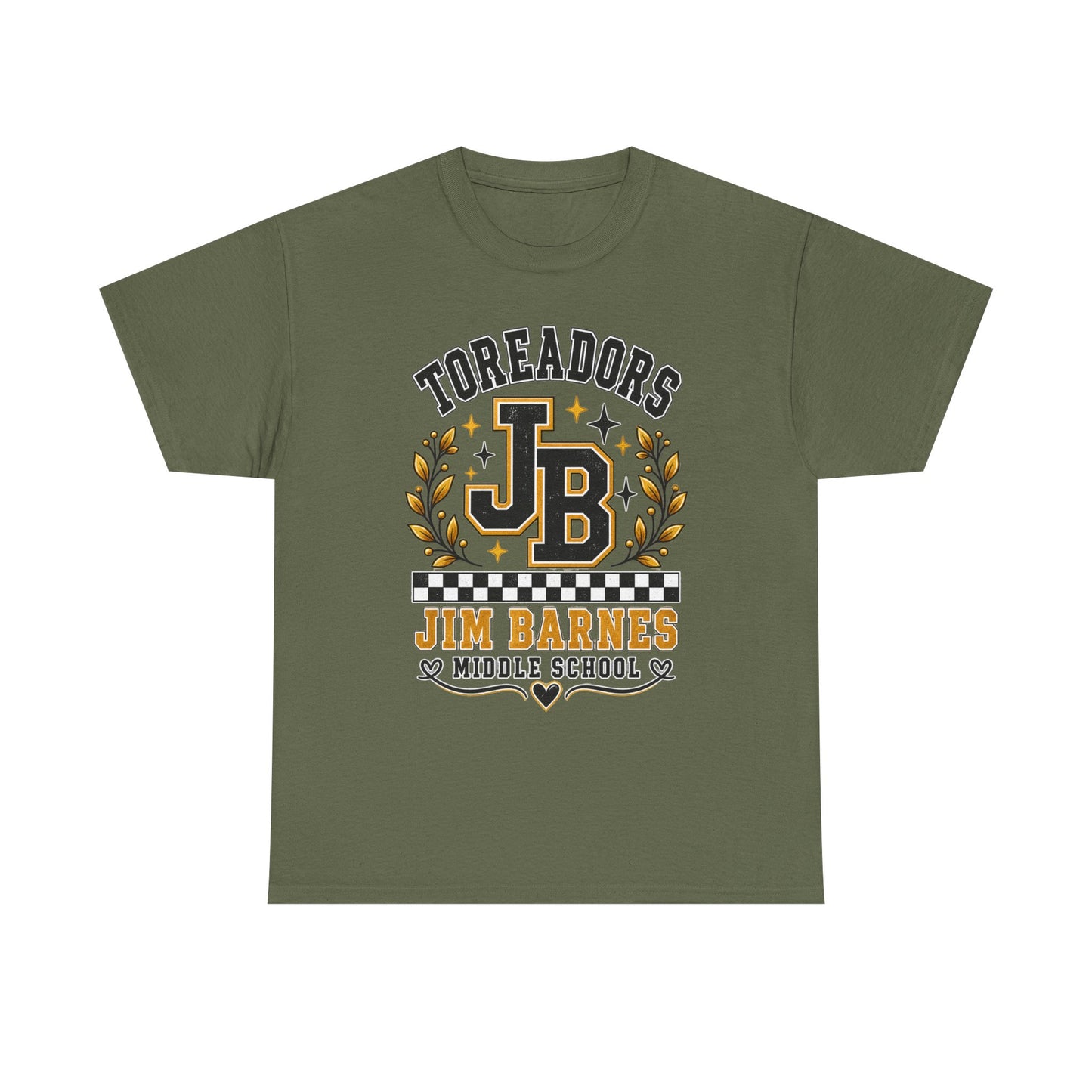 Toreadors JB Jim Barnes Middle School Tee — School Spirit Graphic T-Shirt