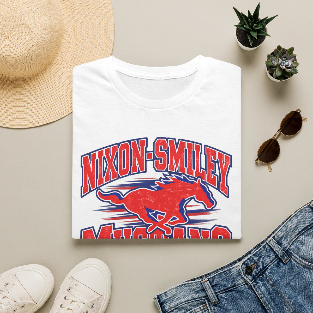 Mustang Dad T‑Shirt — Nixon‑Smiley High School Spirit Tee