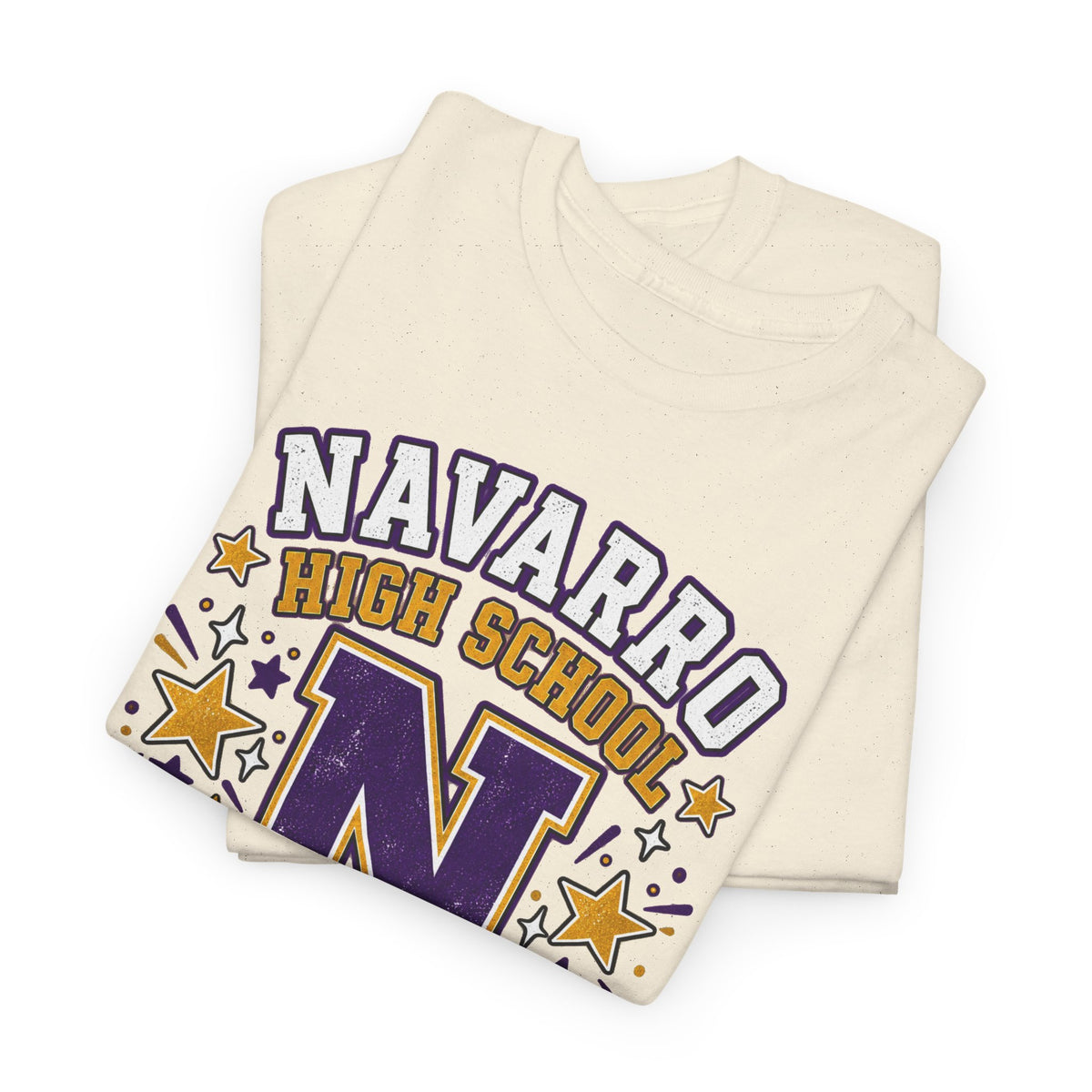 Navarro Panthers High School Tee — 'N' Leopard Ribbon Paw Print Design