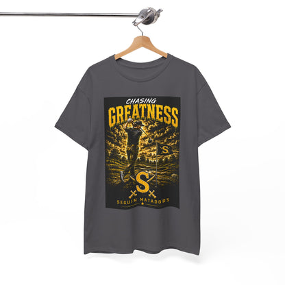 Chasing Greatness Tee — Seguin Matadors Baseball Graphic Shirt