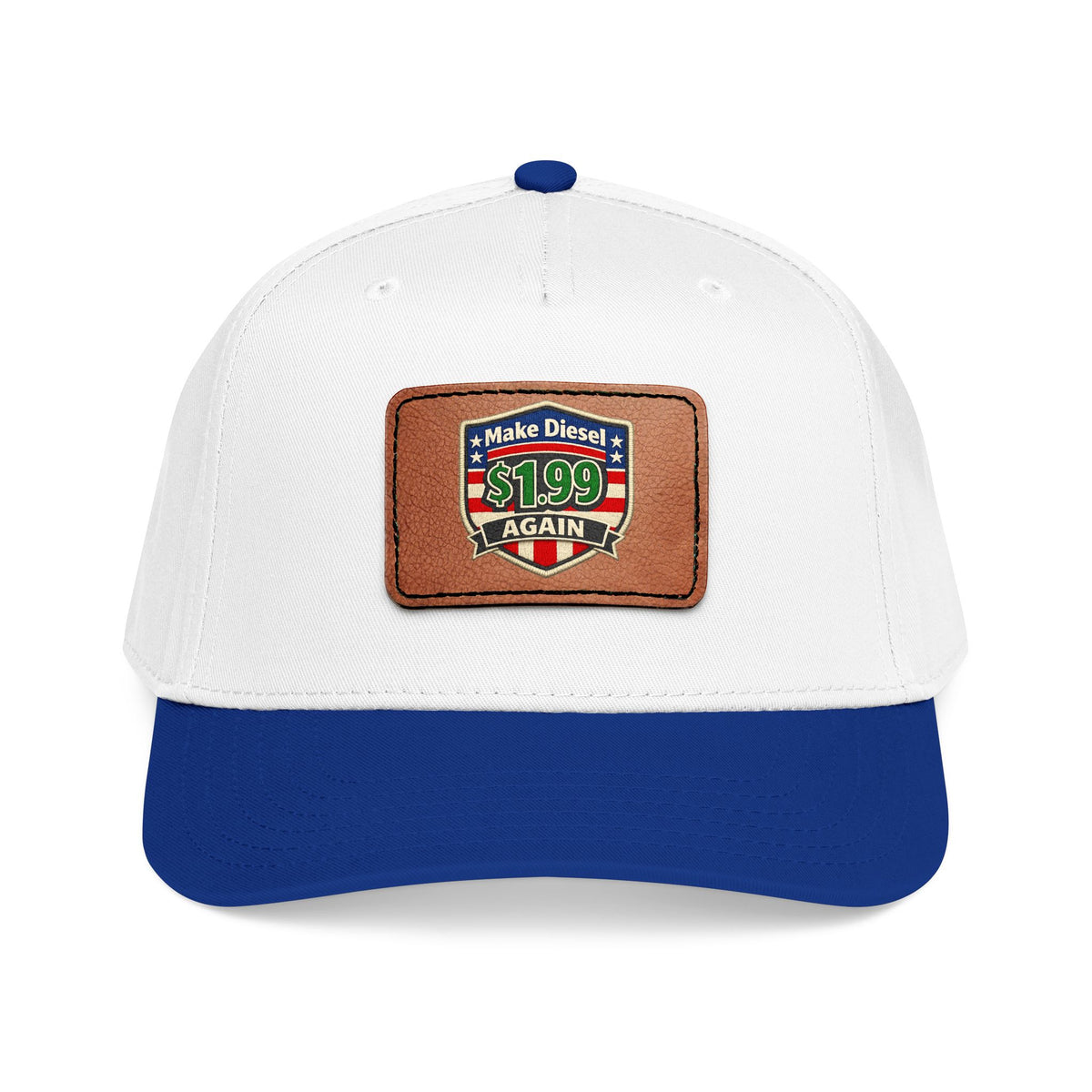 Diesel Mid Profile Baseball Cap with Leather Patch (Rectangle)