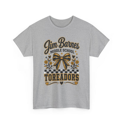 Jim Barnes Middle School Toreadors T-Shirt — School Spirit Cheer Tee