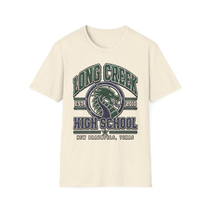 Long Creek High School Mascot T-Shirt — School Spirit Dragon Tee (Established 2010)