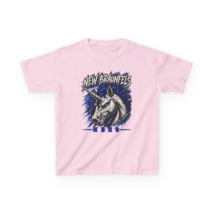 New Braunfels Unicorn Kids T‑Shirt — Blue Graphic Tee for Children