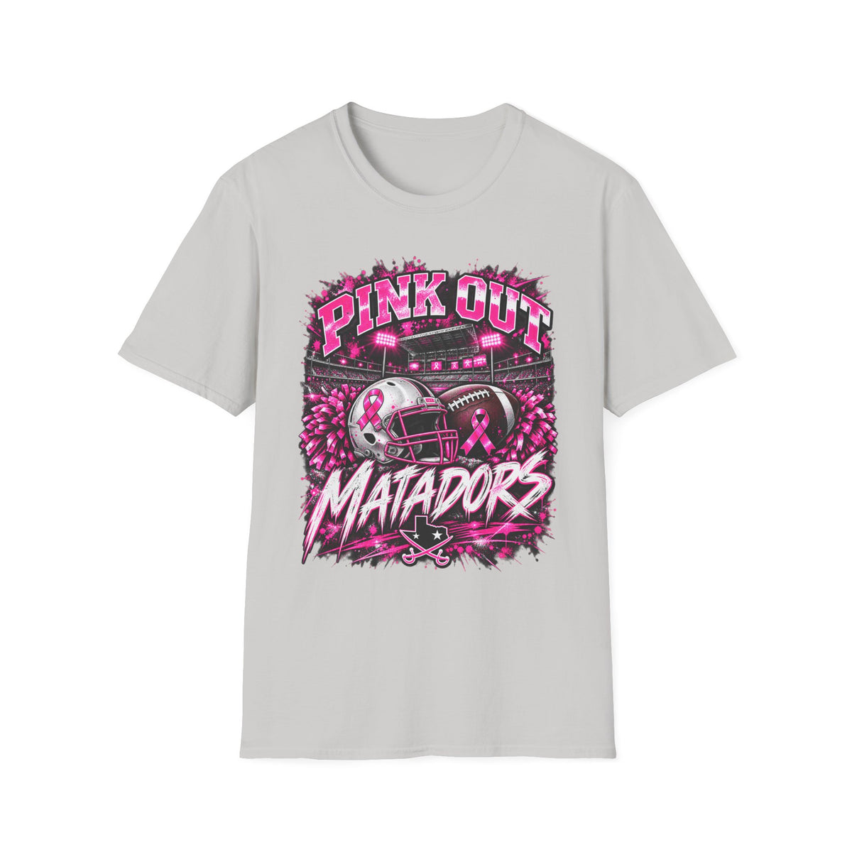 Pink Out Matadors Football T-Shirt — Breast Cancer Awareness Game Tee