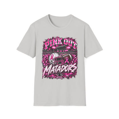 Pink Out Matadors Football T-Shirt — Breast Cancer Awareness Game Tee